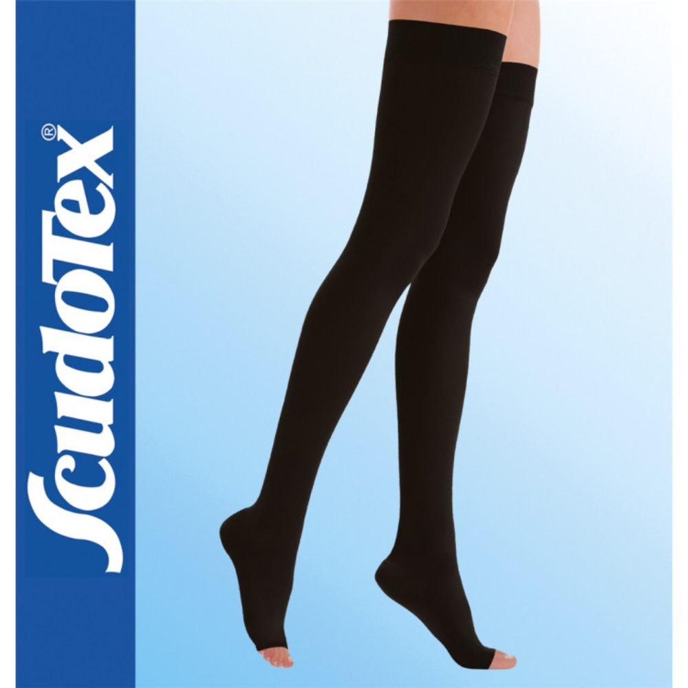 ЧУЛКИ КОМПРЕССИОННЫЕ 2КЛ SCUDOTEX ОТКР МЫСОК С МИКРОФИБРОЙ  441